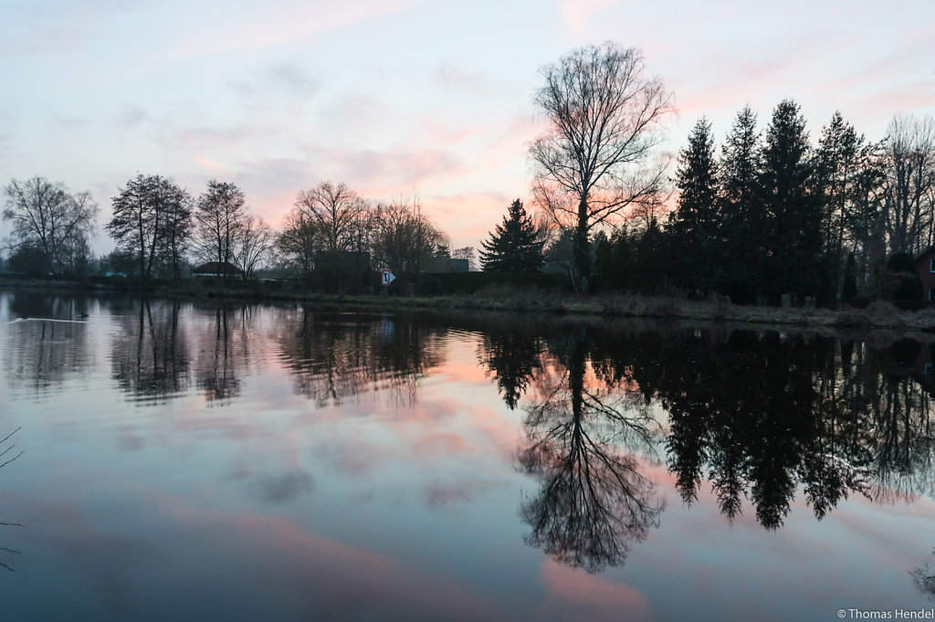 Sunset at river Havel