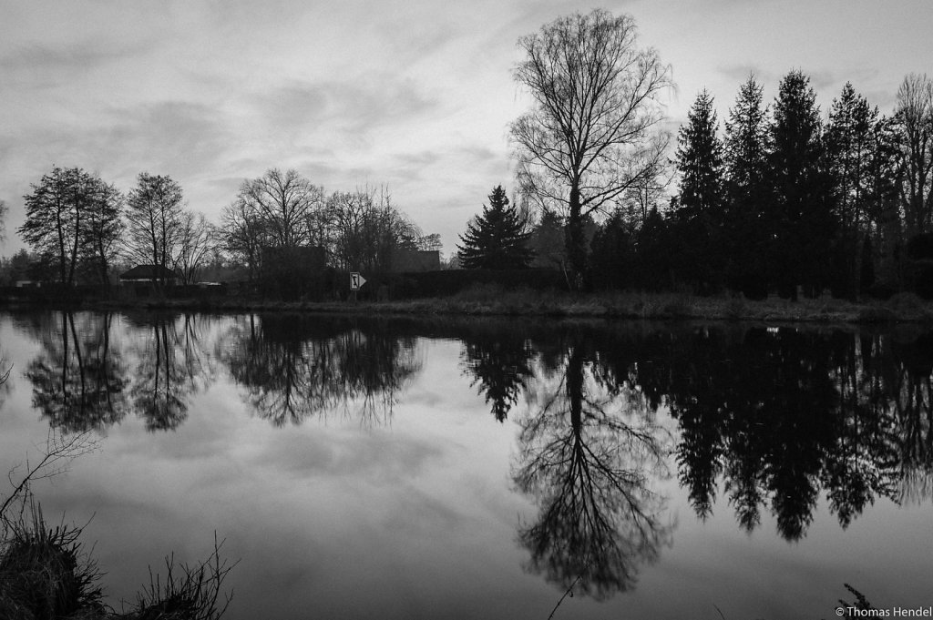 Sunset at river Havel